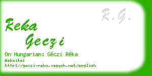 reka geczi business card