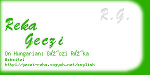 reka geczi business card